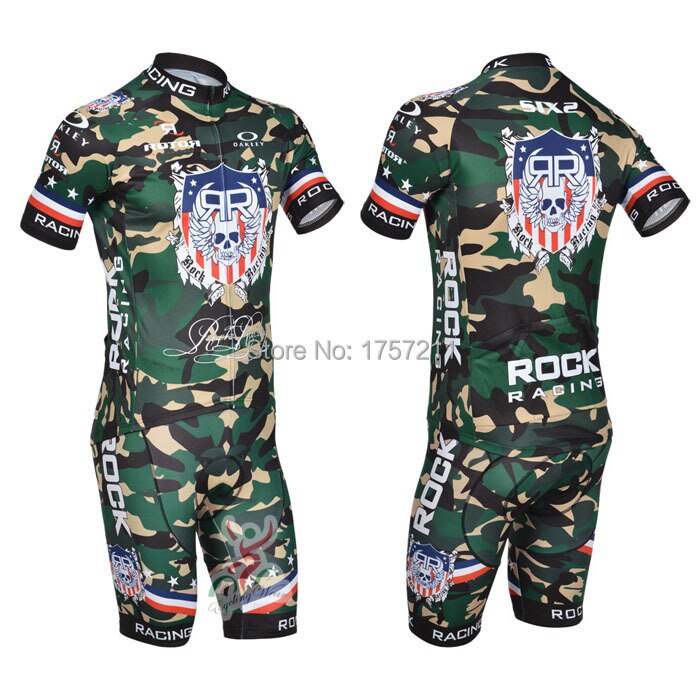 2013 Rock racing short sleeved cycling jersey and cycle shorts set strap riding a bicycle clothing best wear